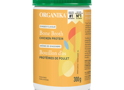 Organika - Chicken Bone Broth Protein Powder, Ginger | 300 g