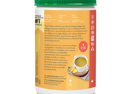 Organika - Chicken Bone Broth Protein Powder, Ginger | 300 g