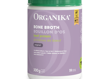 Organika - Beef Bone Broth Protein Powder, Original | 300 g
