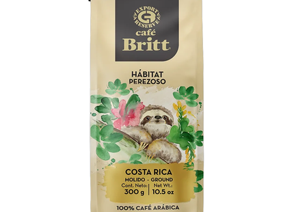 Cafe Britt - Habitat Paresseux Torréfaction moyenne Costa Rica 100% Arabica Café moulu | 340 g