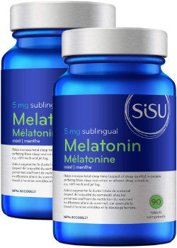 Sisu - Melatonin 5mg  Sublingual Tablets - Mint Flavour  |  Bonus Pack - 2 Bottles x 90 Sublingual Tablets