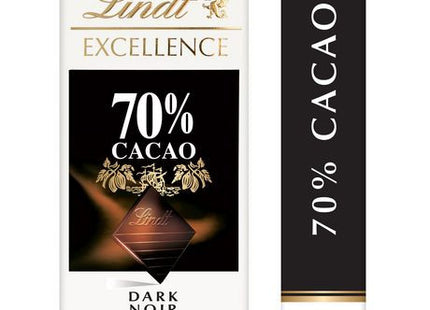 Lindt Excellence 70% Cacao Dark Chocolate Bar | 100 g