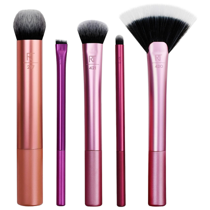 Real Techniques - Artist Essentials - Face + Eye + Cheek + Lip | 5 Piece Kit