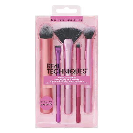 Real Techniques - Artist Essentials - Face + Eye + Cheek + Lip | 5 Piece Kit