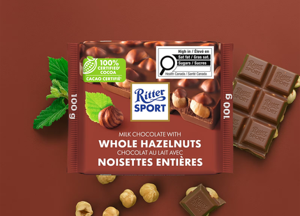 Ritter Sport - Milk Chocolate With Whole Hazelnuts | 100 g