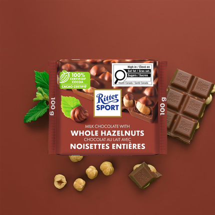 Ritter Sport - Milk Chocolate With Whole Hazelnuts | 100 g