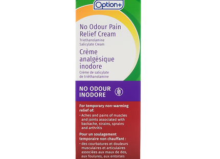 Crème analgésique sans odeur avec triéthanolamine salicylate Option+ | 100 g