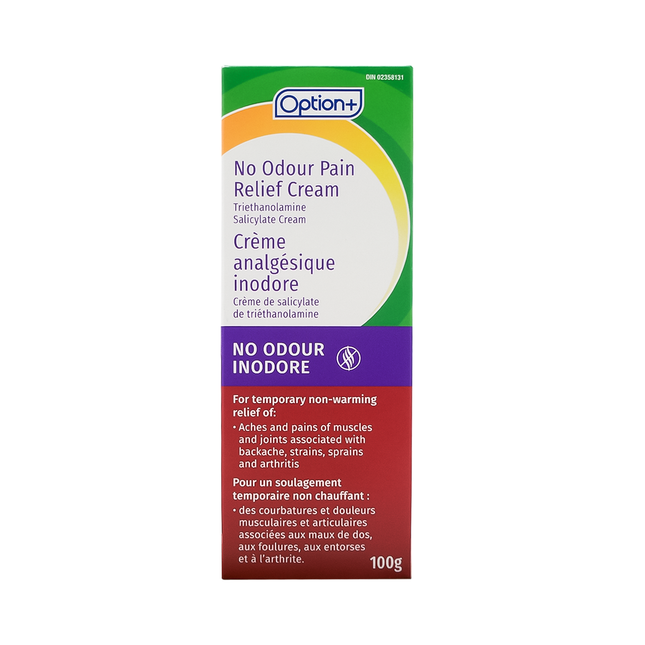Crème analgésique sans odeur avec triéthanolamine salicylate Option+ | 100 g