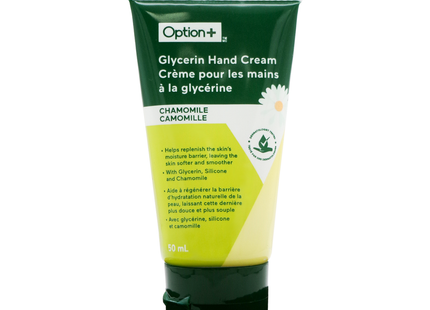 Option+ Glycerin Hand Cream with Chamomile | 50 mL