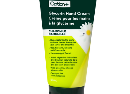 Option+ - Glycerin Hand Cream - Chamomile | 50 mL