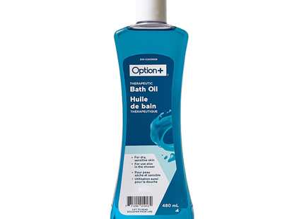 Huile de bain thérapeutique Option+, peau sensible | 480 ml