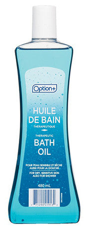 Option+ Therapeutic Bath Oil for Dry, Sensitive Skin |