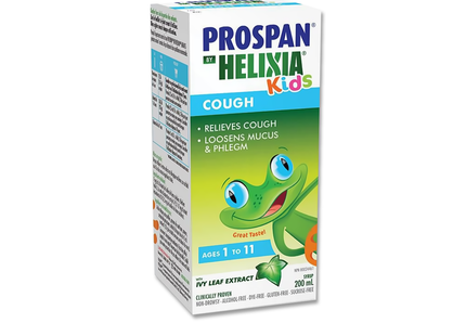 Prospan par Helixia - Sirop contre la toux pour enfants - avec extrait de feuille de lierre | pour les 1 à 11 ans | 200 ml