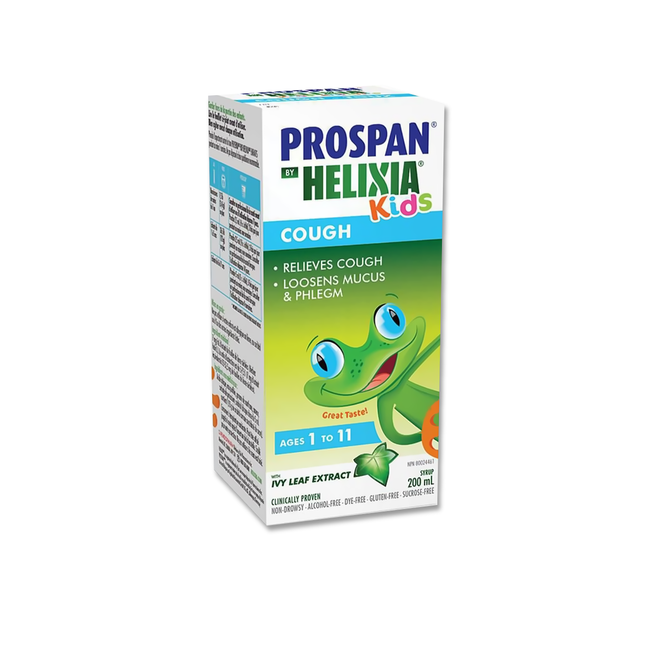 Prospan par Helixia - Sirop contre la toux pour enfants - avec extrait de feuille de lierre | pour les 1 à 11 ans | 200 ml