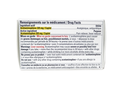 Option+ Caplets d'acétaminophène réguliers 325 MG | 24 caplets