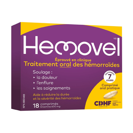 Hemovel - Hemorrhoids Oral Treatment | 18 Tablets