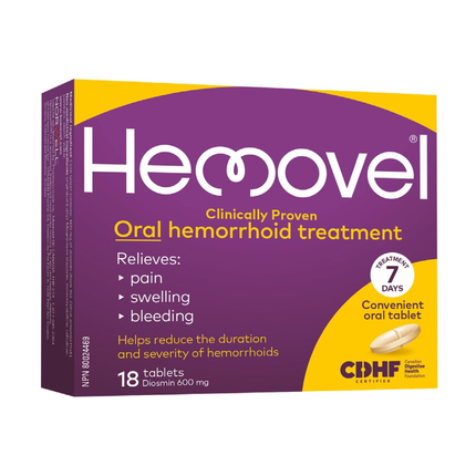 Hemovel - Hemorrhoids Oral Treatment | 18 Tablets
