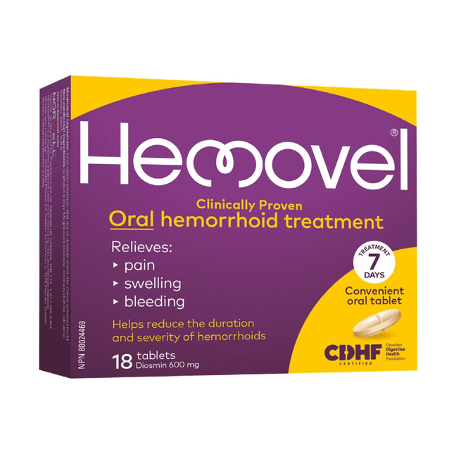 Hemovel - Traitement oral des hémorroïdes | 18 comprimés
