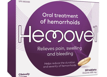 Hemovel - Hemorrhoids Oral Treatment | 18 Tablets