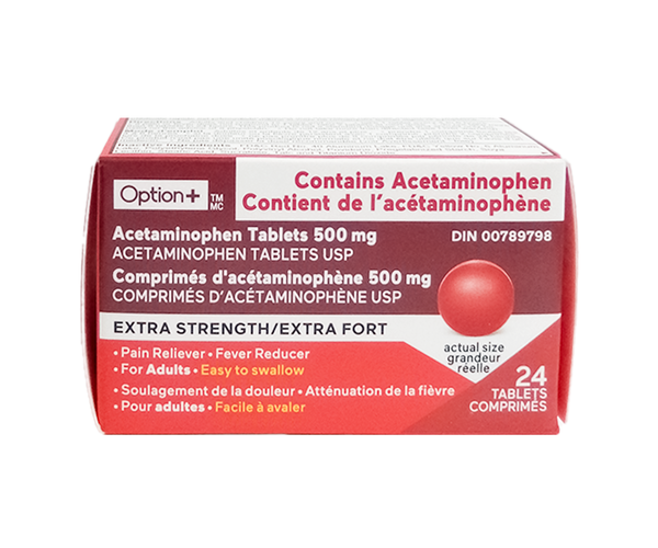 Option+ Extra Strength 500 mg | 24 Tablets – White Cross E-Store
