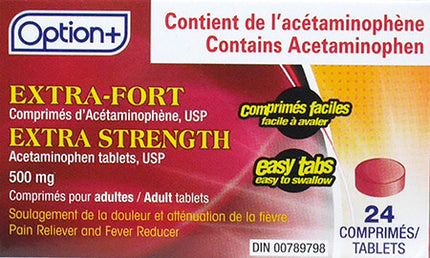 Option+ Extra Fort 500 mg | 24 comprimés