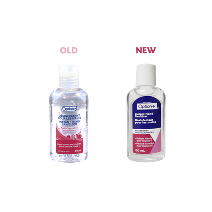 Désinfectant instantané pour les mains Option+ - Baies sauvages | 60 ml