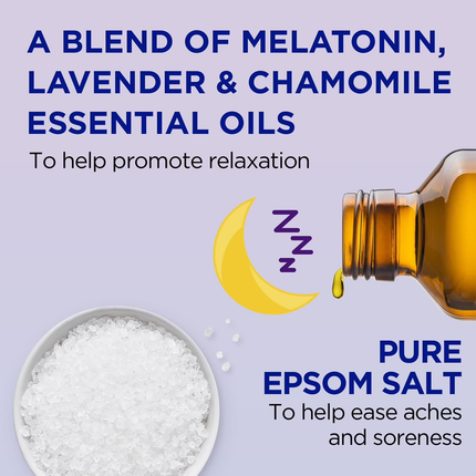 Dr Teal's - Bain de sommeil à la mélatonine et au sel d'Epsom pur | 1,36 kg