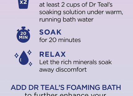 Dr Teal's - Pure Epsom Salt Melatonin Sleep Soak | 1.36 kg