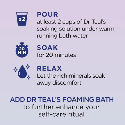Dr Teal's - Bain de sommeil à la mélatonine et au sel d'Epsom pur | 1,36 kg