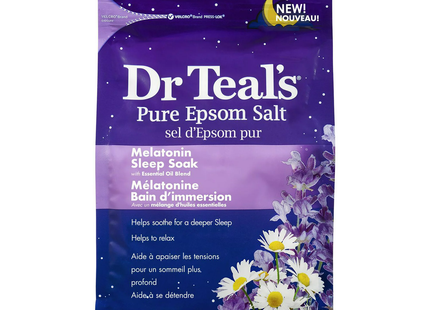 Dr Teal's - Bain de sommeil à la mélatonine et au sel d'Epsom pur | 1,36 kg