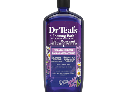 Dr Teal's - Melatonin Foaming Bath with Pure Epsom Salt - Lavender & Chamomile | 1 L