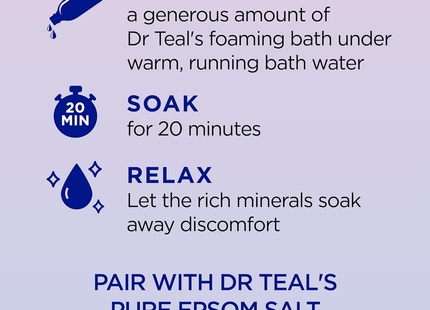 Dr Teal's - Melatonin Foaming Bath with Pure Epsom Salt - Lavender & Chamomile | 1 L