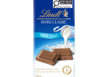 Lindt - Tablette de Chocolat au Lait Classique Suisse | 100 g