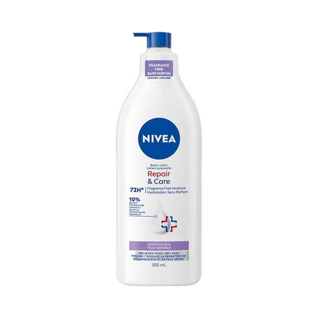 Nivea - 72H Repair & Care Body Lotion, Fragrance Free | 500 mL