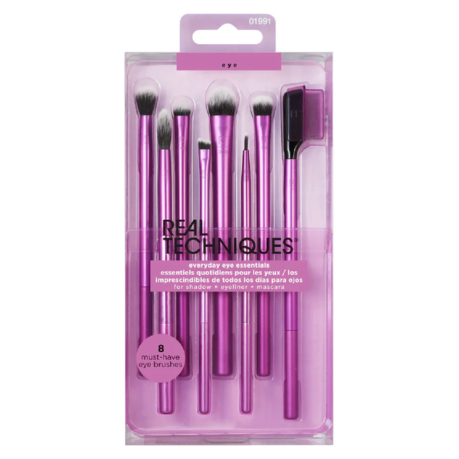Real Techniques - Pinceaux essentiels pour les yeux au quotidien 8x
