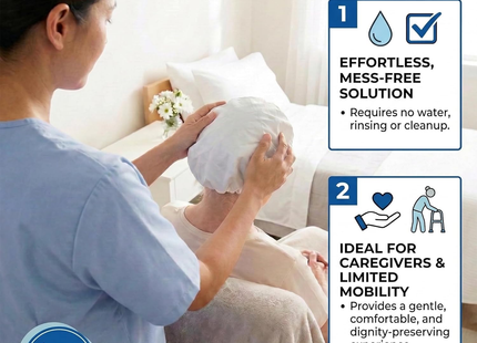 No-Rinse Ready To Use Shampoo Cap - No Water, No Mess, No Rinsing