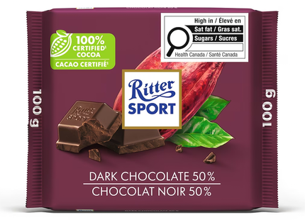 Ritter Sport - Barre de chocolat noir | 100g