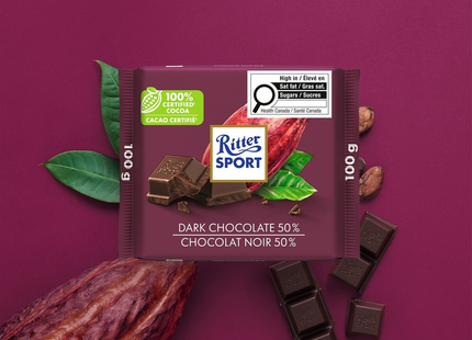 Ritter Sport - Barre de chocolat noir | 100g