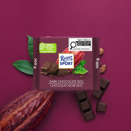 Ritter Sport - Dark Chocolate Bar 50% | 100 g