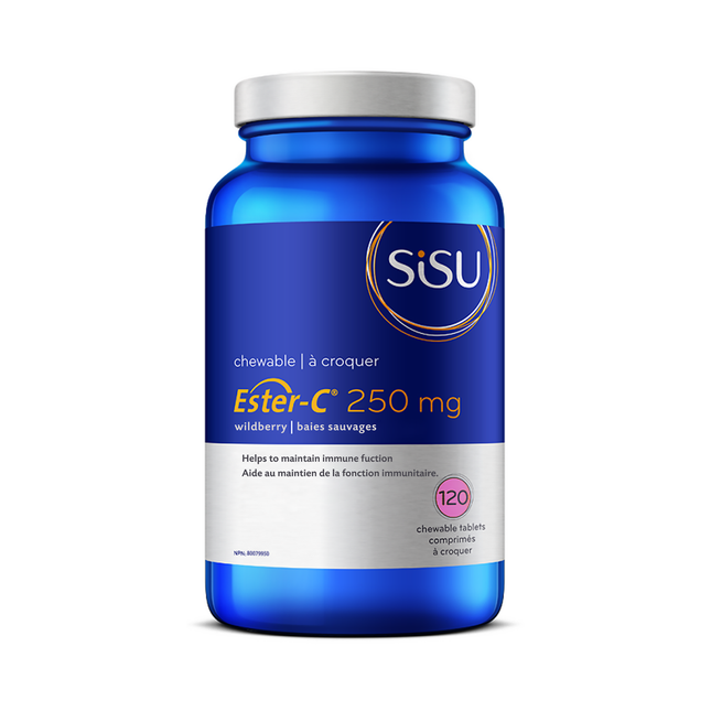 SISU - Ester-C 250 mg Chewable Tablets - Wildberry | 120 Tablets
