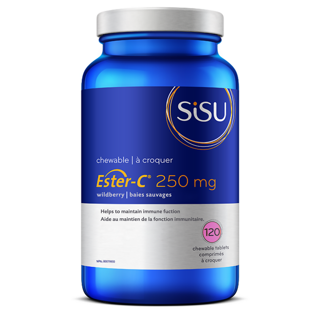 SISU - Comprimés à croquer Ester-C 250 MG - Baies sauvages | 120 comprimés