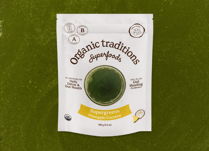 Organic Traditions - Supergreens, Pineapple Coconut | 100 g