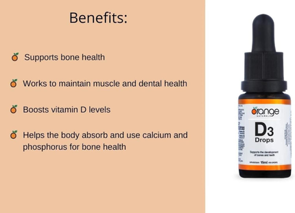 Orange Naturals - Vitamin D3 Orange Drops | 15 mL