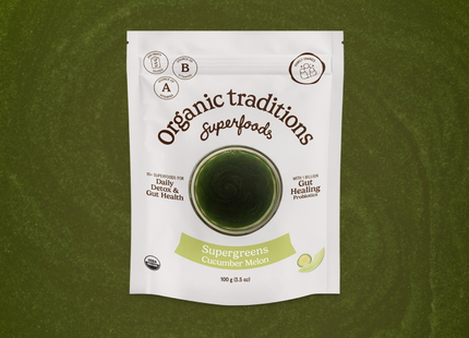 Organic Traditions - Supergreens, Cucumber Melon | 100 g