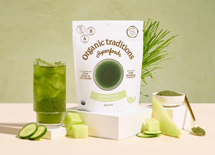 Organic Traditions - Supergreens, Cucumber Melon | 100 g