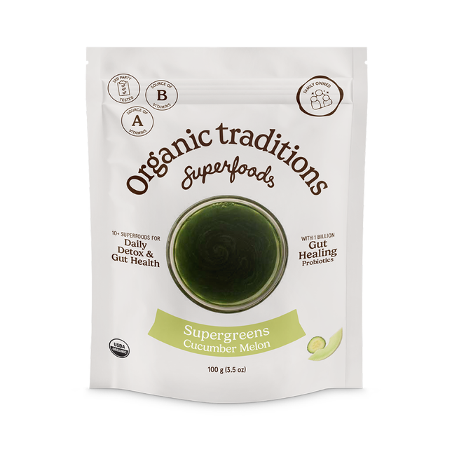 Organic Traditions - Supergreens, Cucumber Melon | 100 g