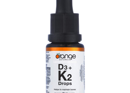 Orange Naturals - D3&K2 250 IU/30 MCG Drops - Orange Flavour | 15 mL