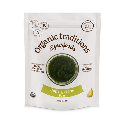 Organic Traditions - Supergreens, Pear | 100 g