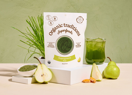 Organic Traditions - Supergreens, Pear | 100 g