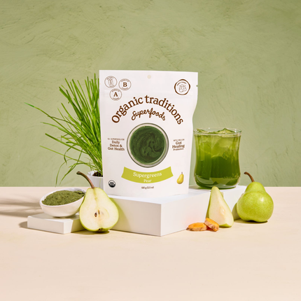 Organic Traditions - Supergreens, Pear | 100 g